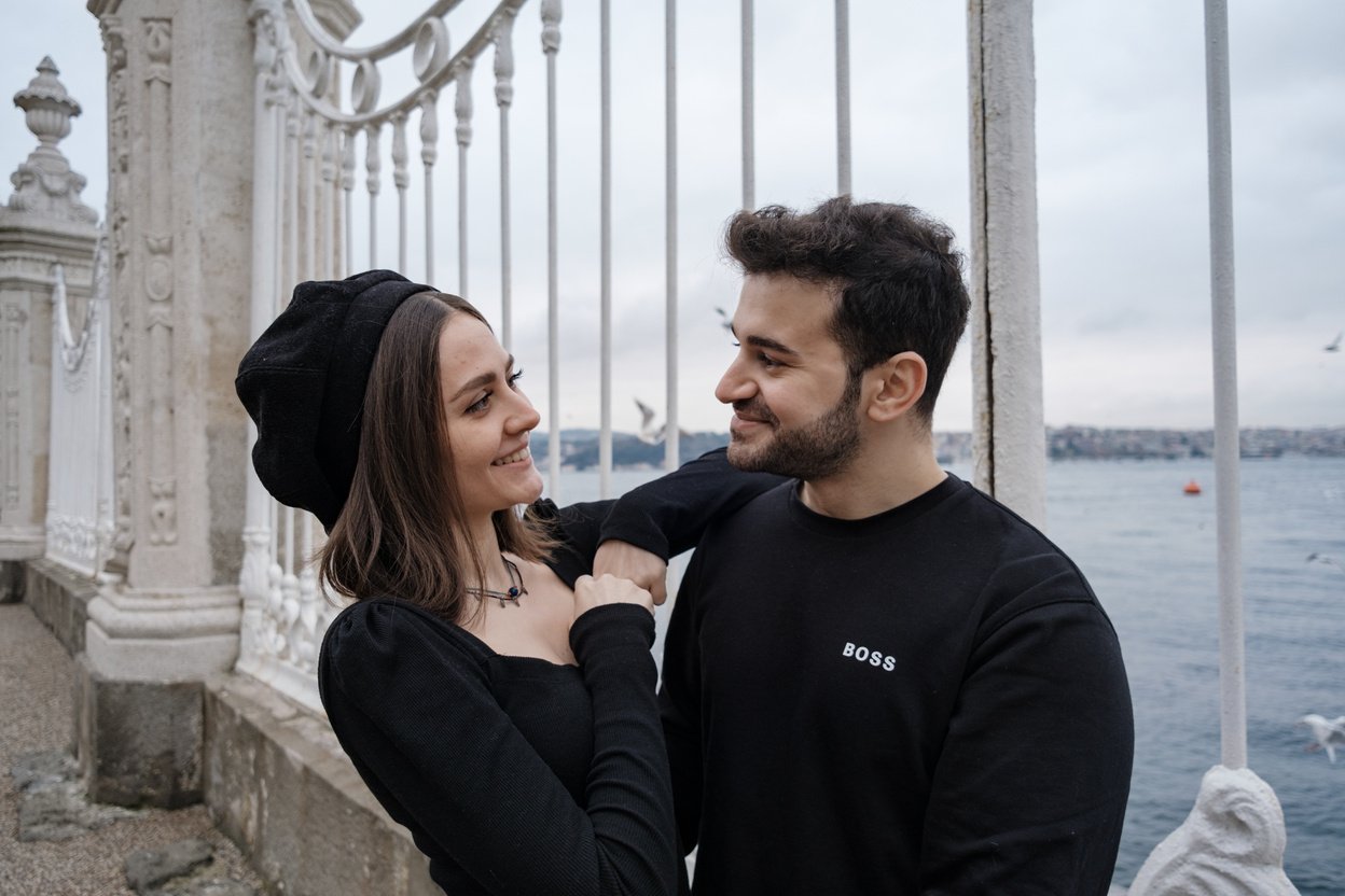 Couple Hanging Out Together in Istanbul